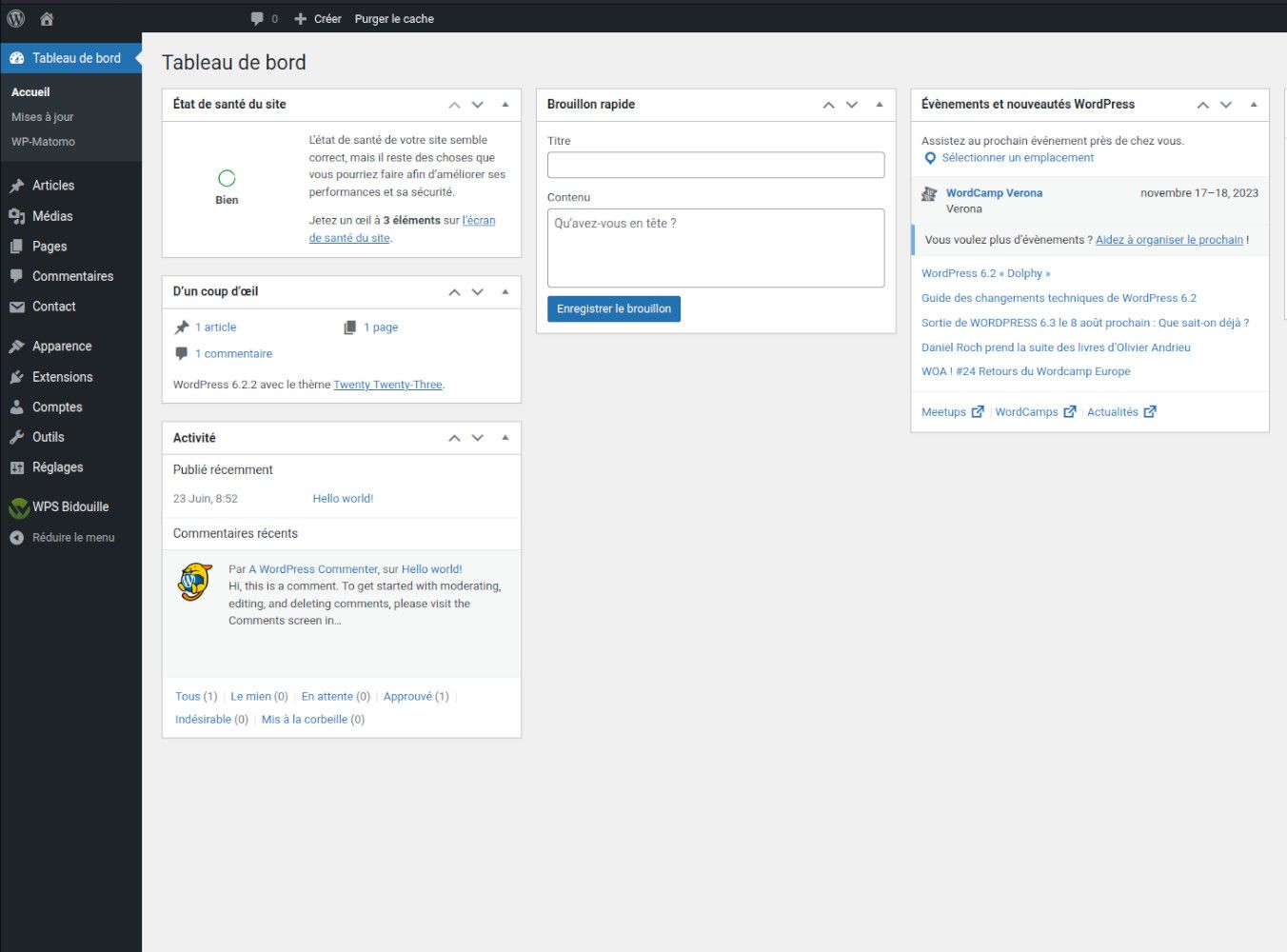 wordpress screenshot